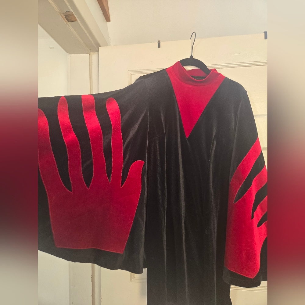 Fashion Brand Company Red and Black Velvet Cape